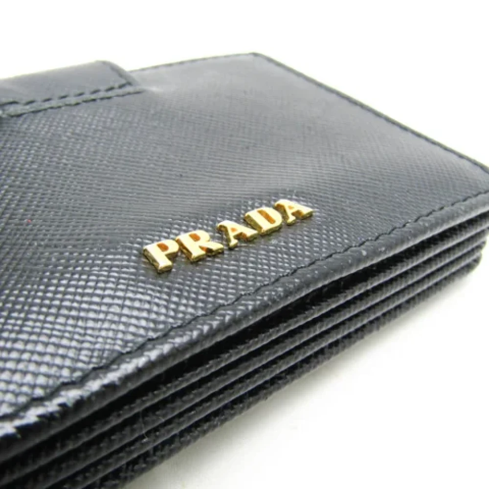 Prada Vintage Pre-owned Metal wallets Black Dames