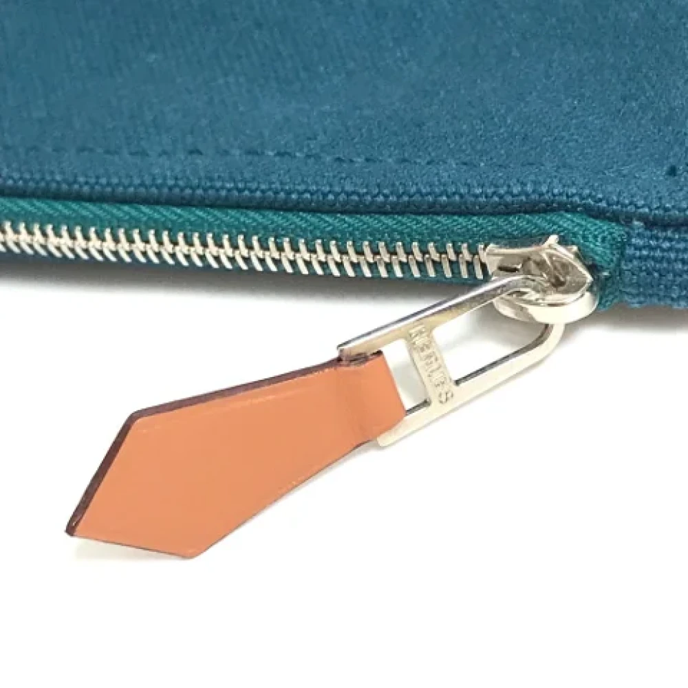 Hermès Vintage Pre-owned Leather pouches Blue Dames