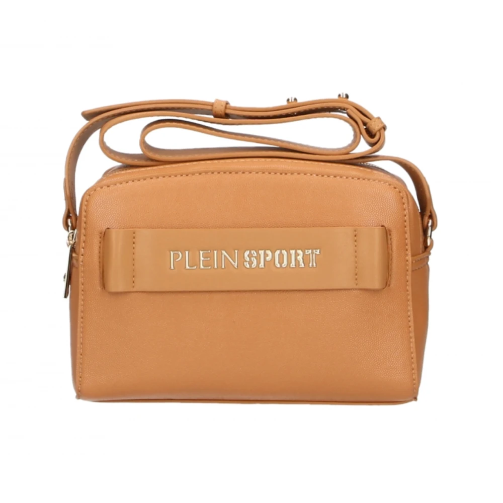 Beige Crossbody Taske med Logo