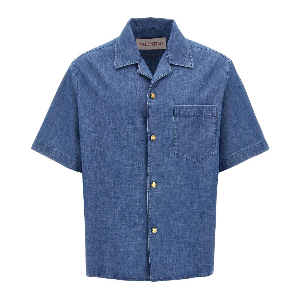 Valentino Garavani Men's Blue Denim Shirt - Denim Shirts - 2XL - Shirts