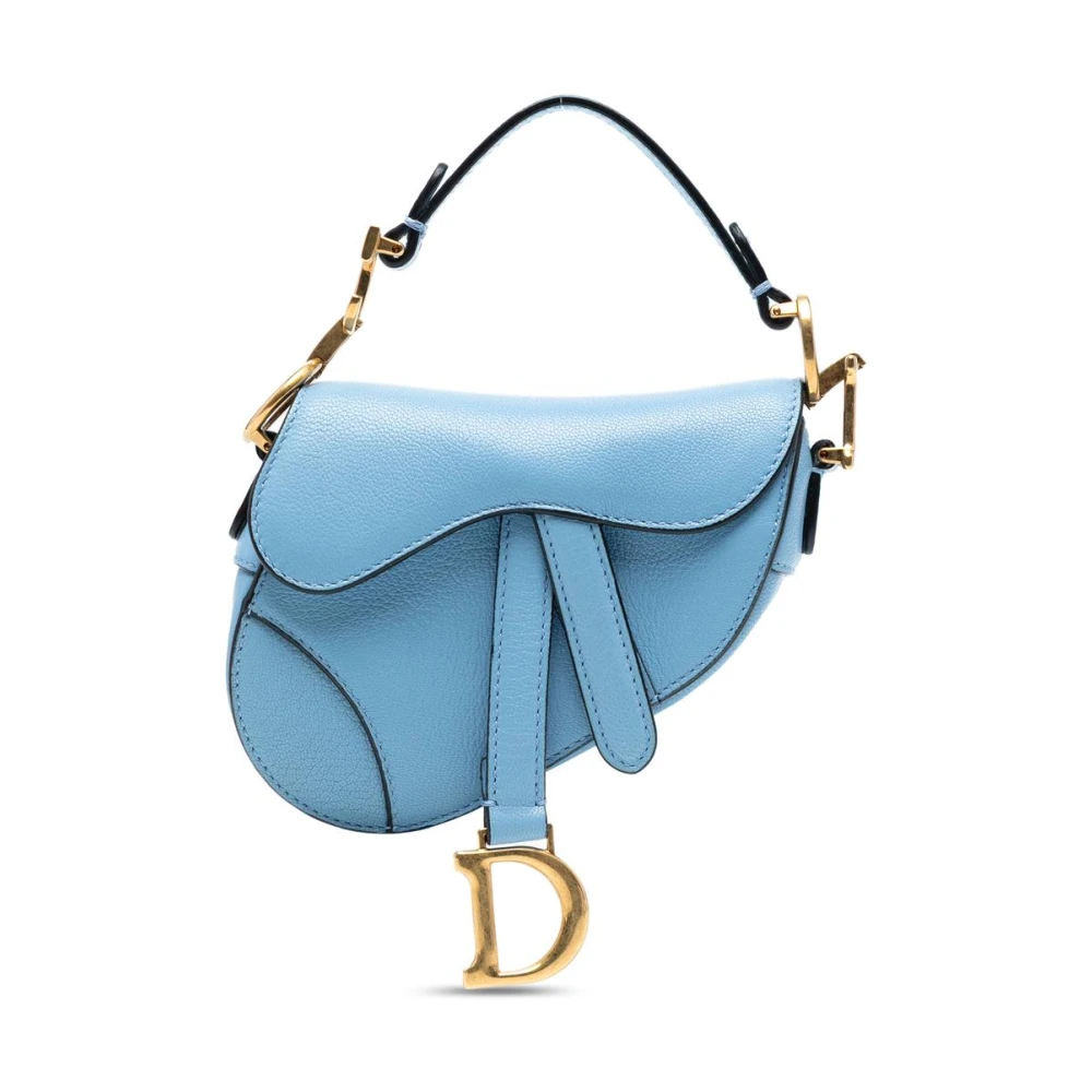 Dior Vintage Women's Blue Pre-Owned Saddle Bag