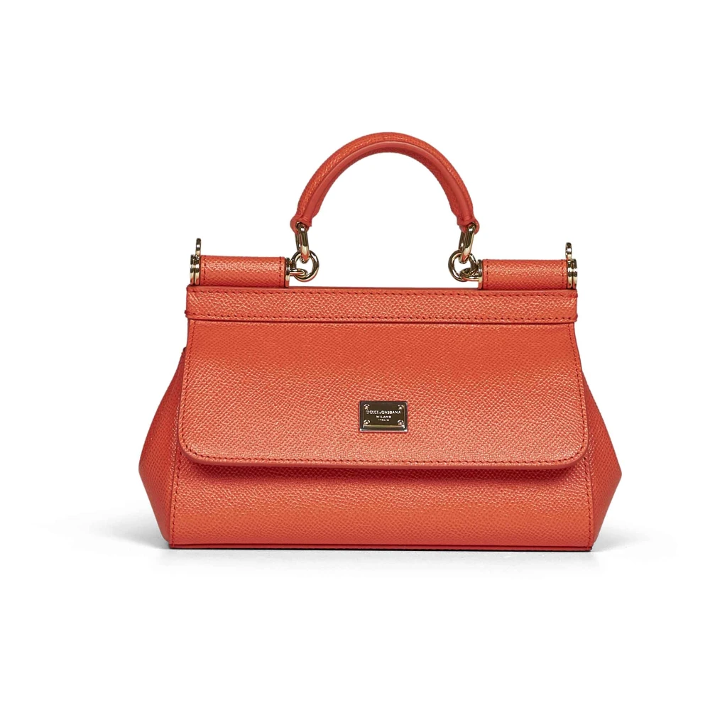 Dolce & Gabbana Women's Orange Handbags, One Size, Mini Sicily Handbag