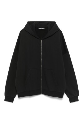 black-curved-logo-zippered-hoodie