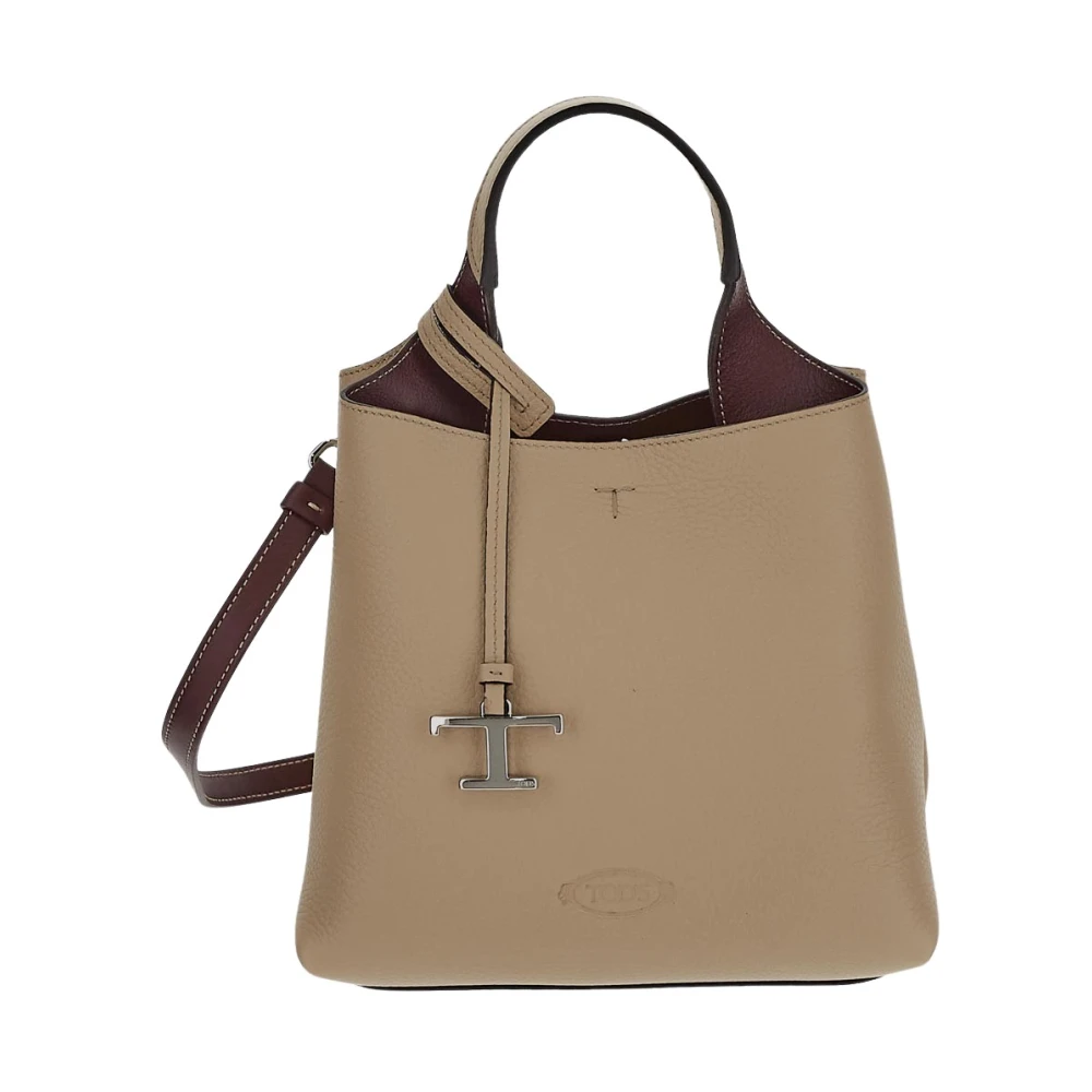 TOD'S Leren Mini Tas Gray Dames