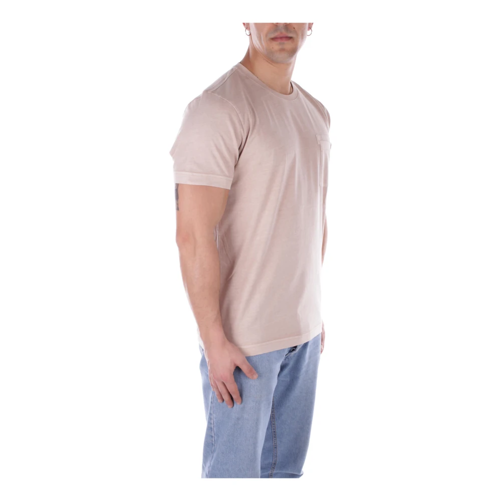 Fay Voorzijde Logo Zak T-shirt Zand Beige Heren