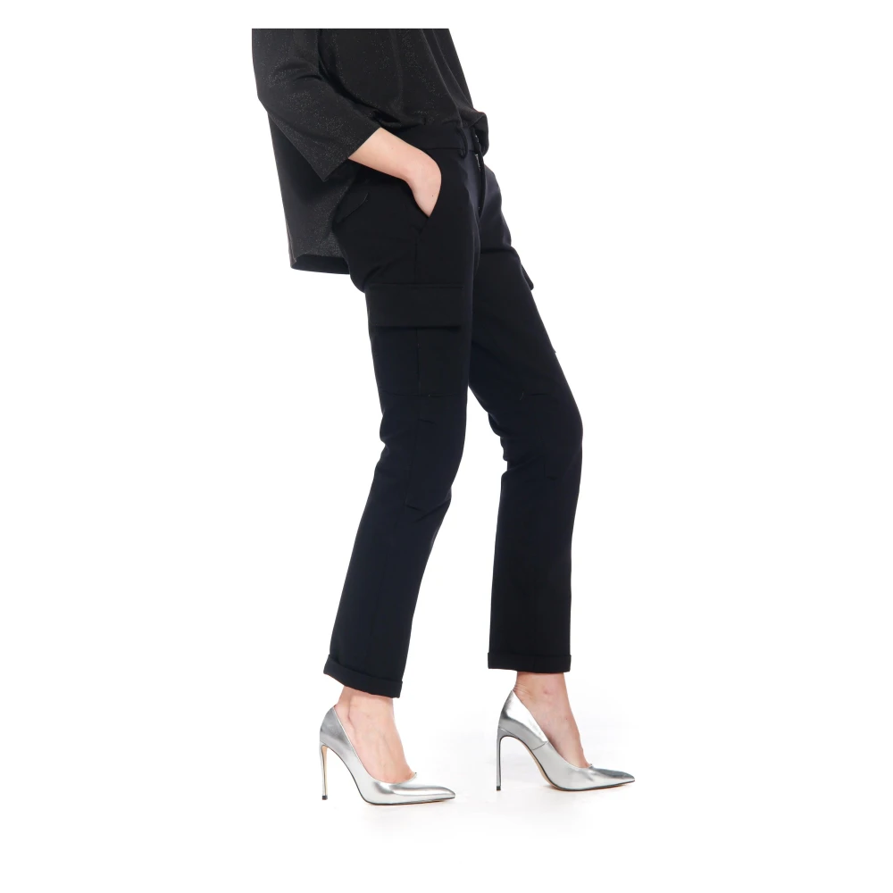 Mason's Curvy Fit Cargo Broek Black Dames
