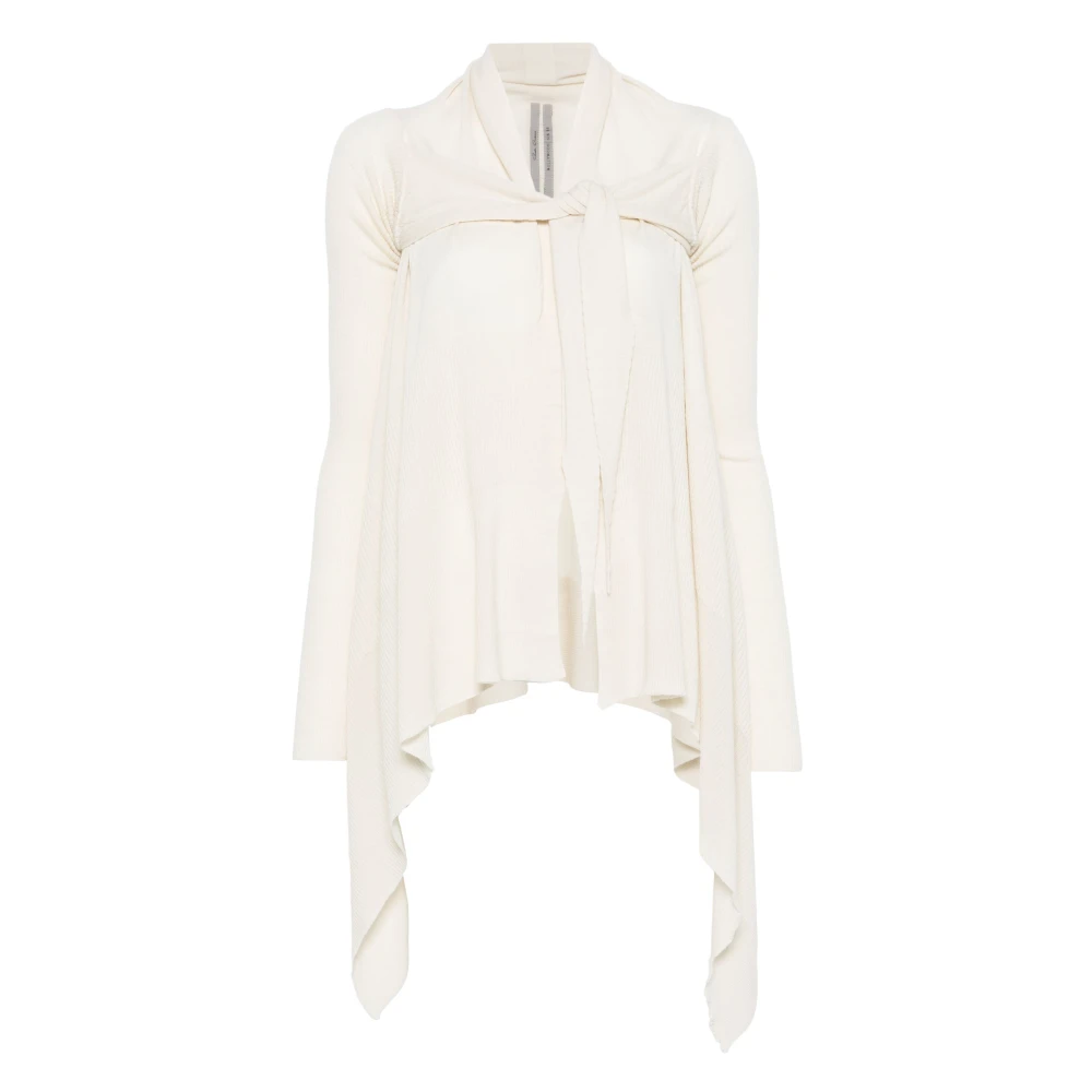 Rick Owens Witte wollen trui met knoopdetail White Dames