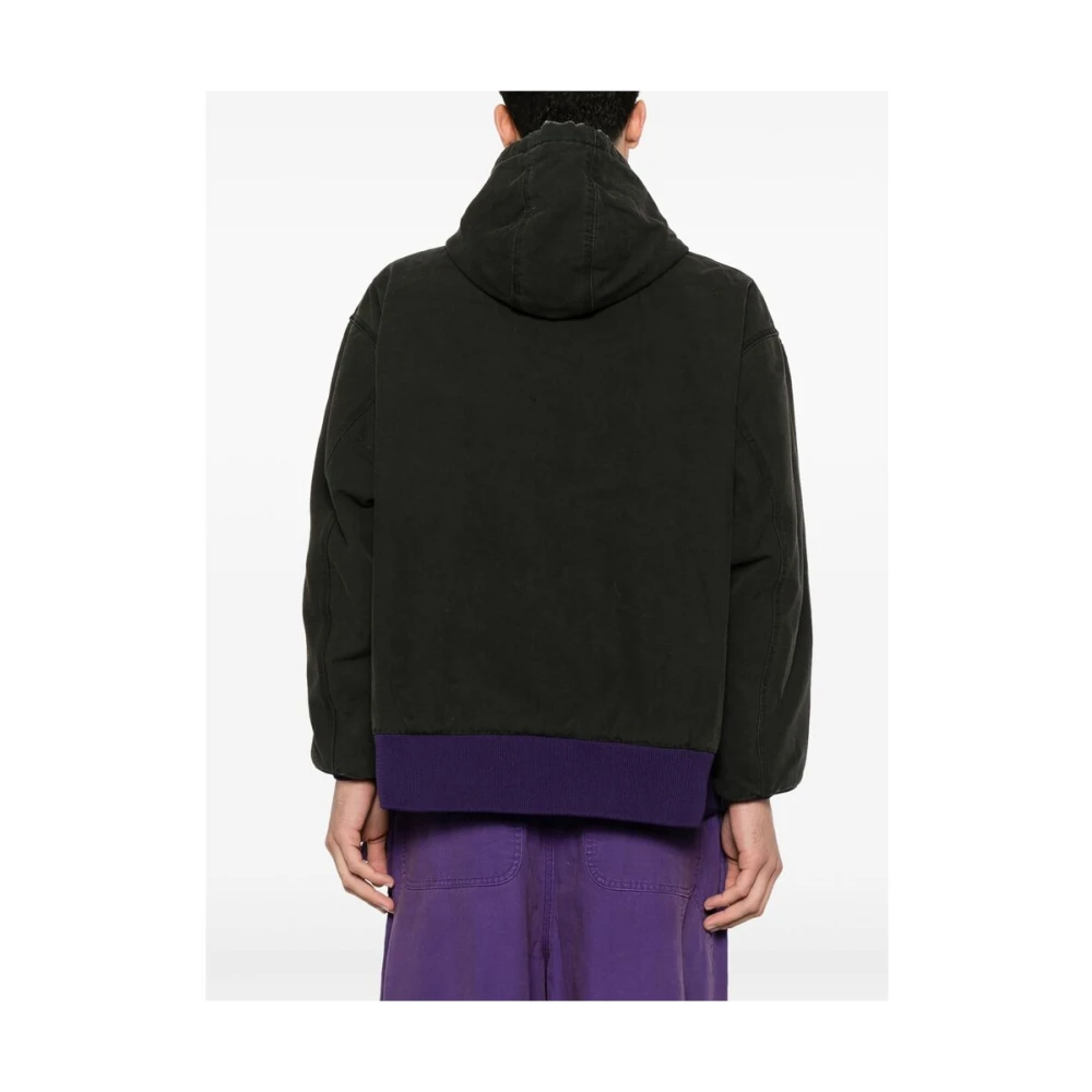 Needles Verontruste Katoenen Hoodie Black Heren