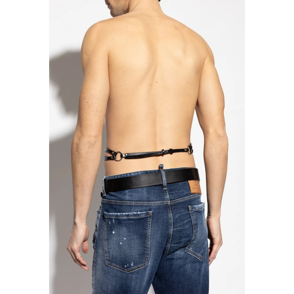 Dsquared2 Leren riem Black Heren