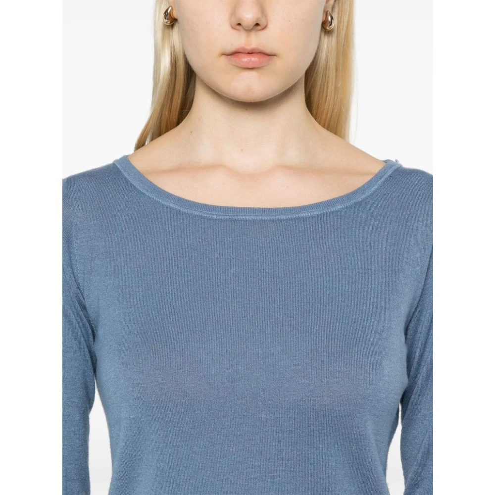 majestic filatures Celeste Cashmere Sweater Aw24 Blue Dames