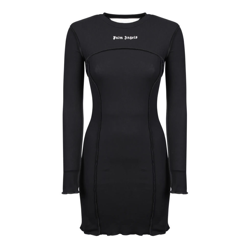 Palm Angels Damen Schwarz Kleider, K, Sgröße:
