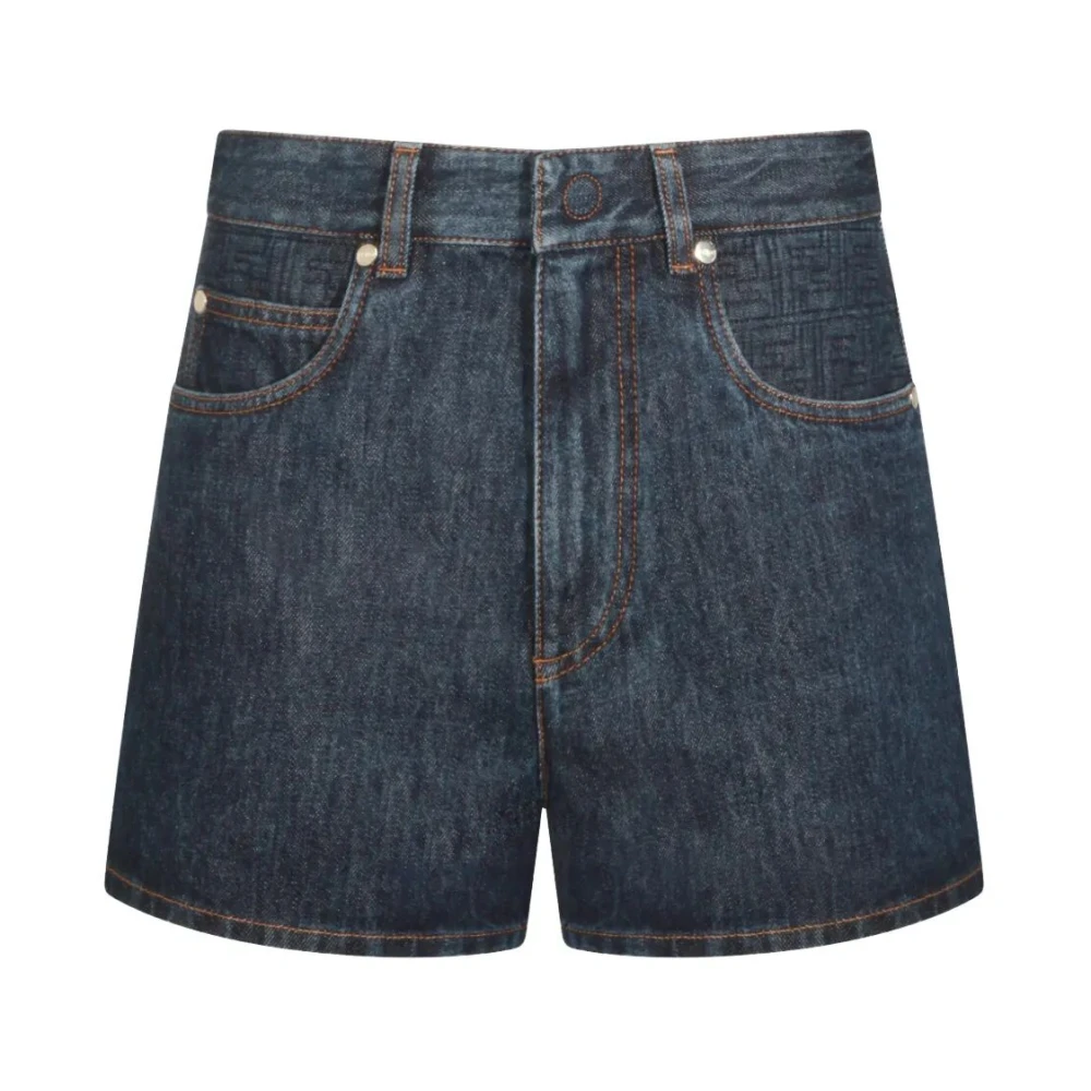 Fendi - Flared Denim Shorts - Shorts - Damen - Blau - S - Bild 5