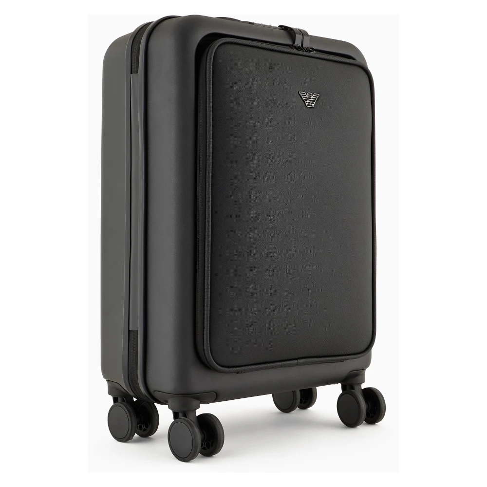 Emporio Armani Zwarte Trolleytas voor Mannen Black Heren