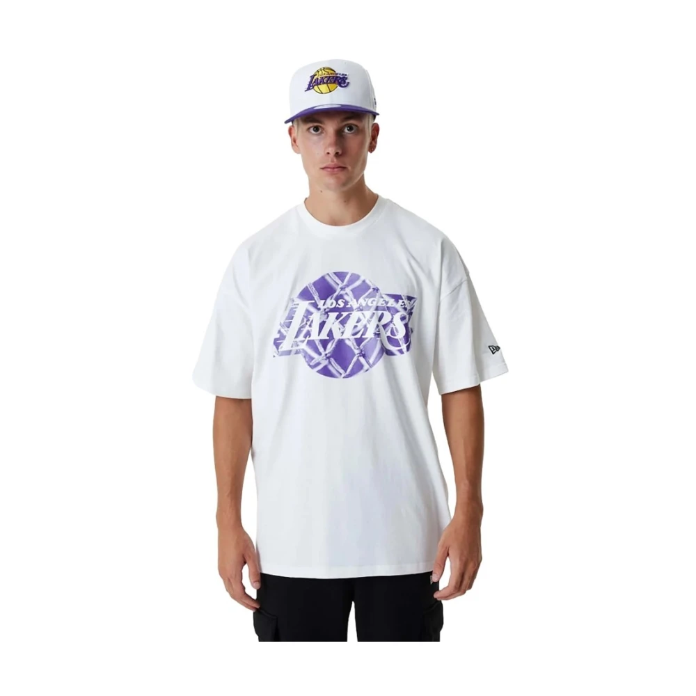 New Era Vit Lakers NBA Logo T-shirt White, Herr