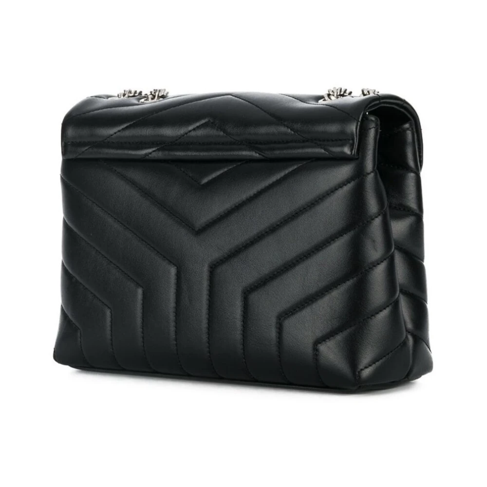 Saint Laurent Loulou Small in Matelassé Black Dames