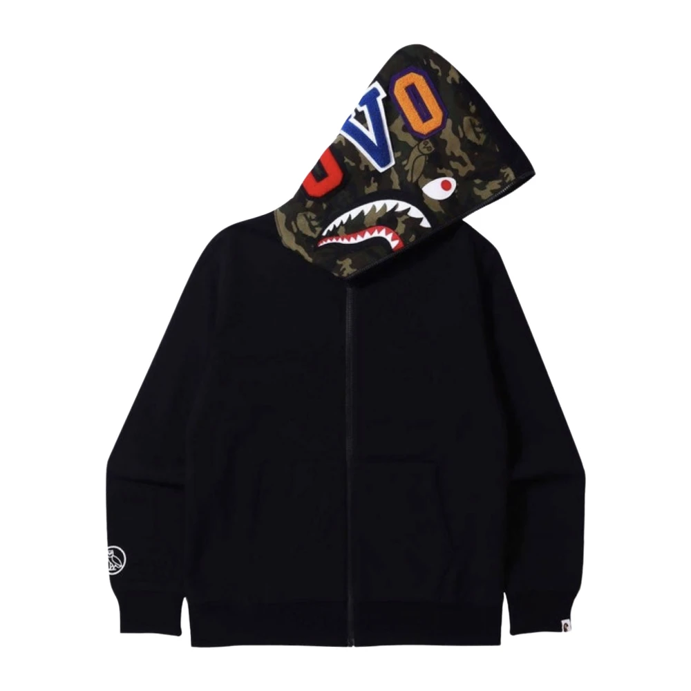 A Bathing APE Beperkte Editie Camo Omkeerbare Hoodie Zwart Black Heren