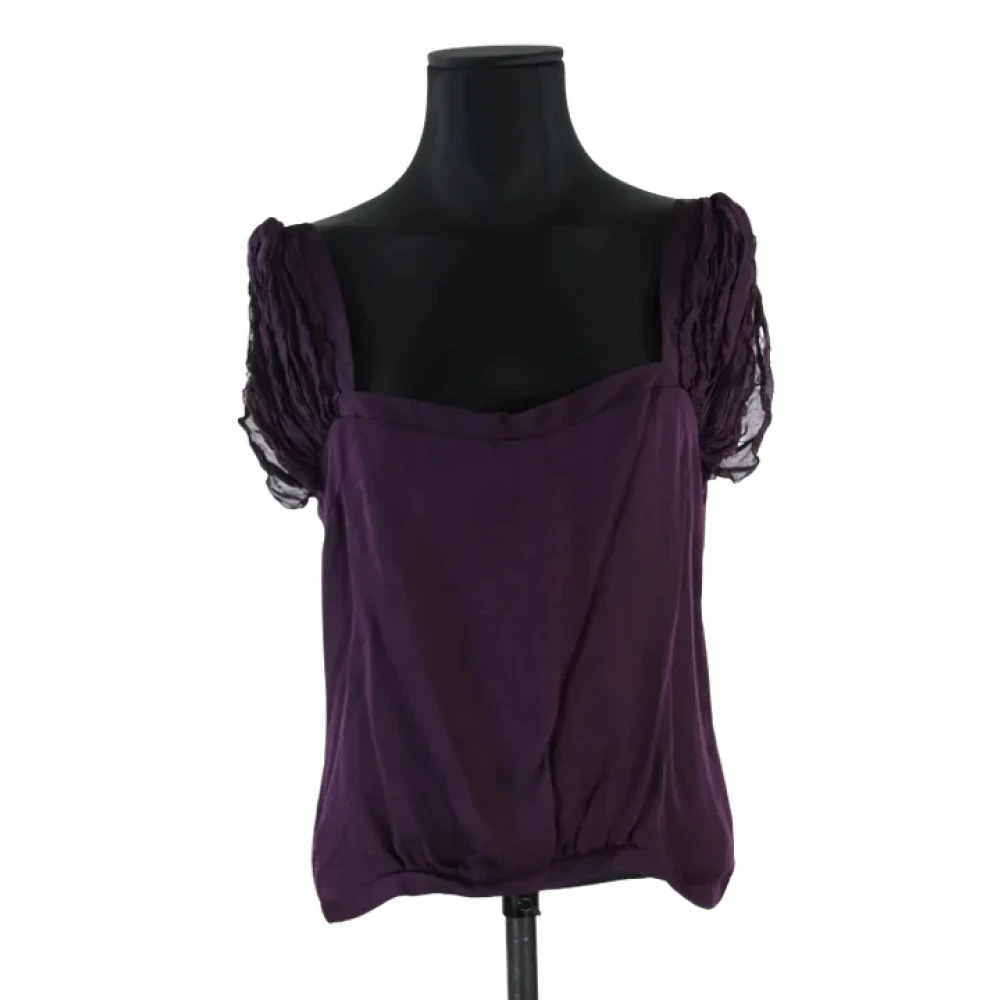 Chloé Pre-owned Silk tops Purple Dames