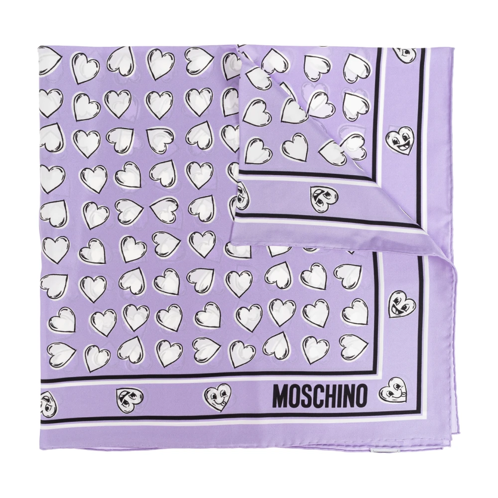 Moschino Sidenscarf med tryck Purple, Dam