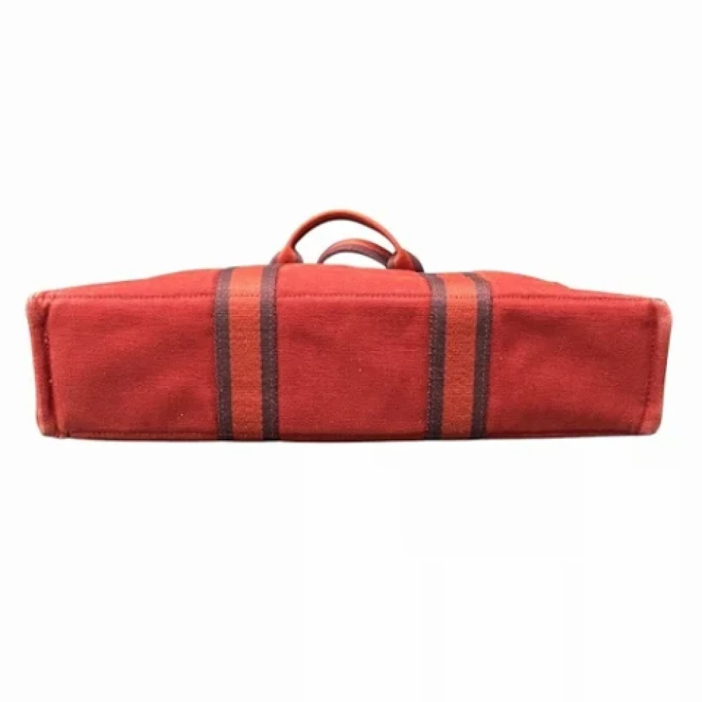Hermès Vintage Pre-owned Canvas handbags Red Dames
