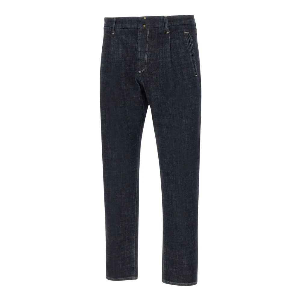 Incotex Donkerblauwe Stretch Denim Jeans Blue Heren