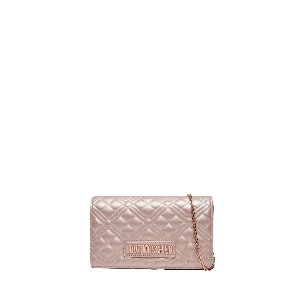 Moschino Roze Schoudertas met Gouden Details Pink Dames