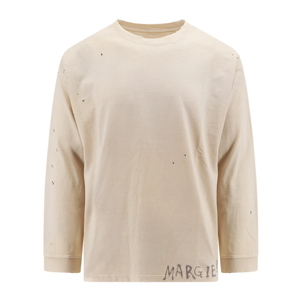 Maison Margiela Vintage Beige T-Shirt met Lange Mouwen Beige Heren