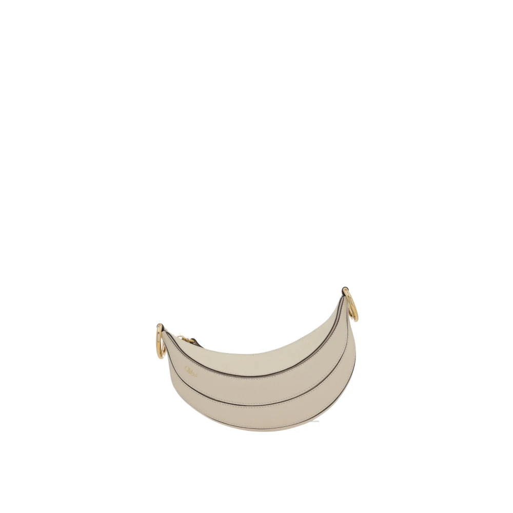 Chloé Beige leren schoudertas met gouden hardware Beige Dames