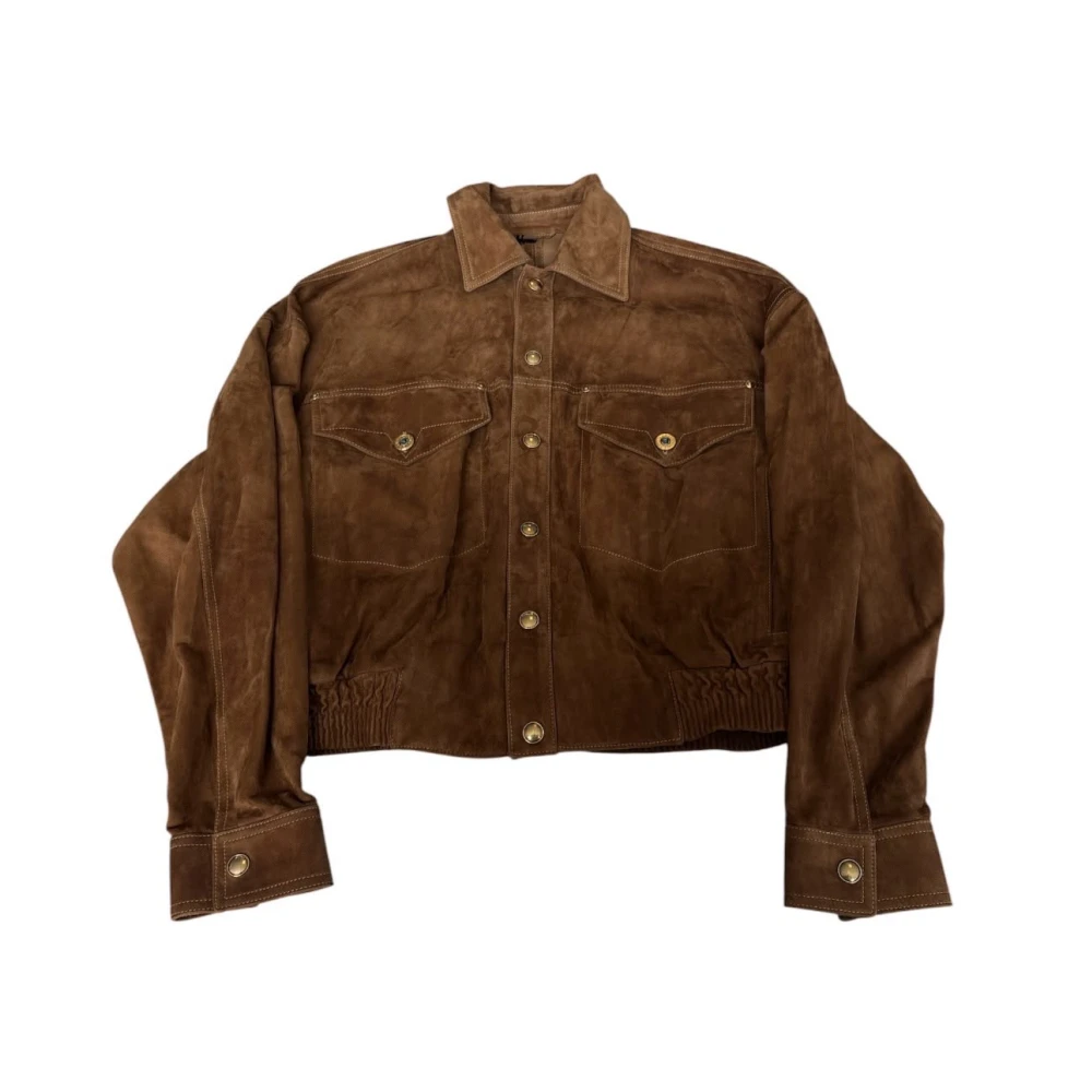 Versace Jackets - Male - Light Jackets - Brown - L - Jackets