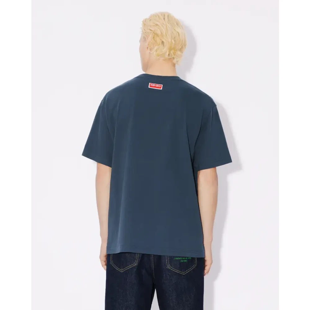 Kenzo Lucky Tiger Oversize T-shirt Blue Heren