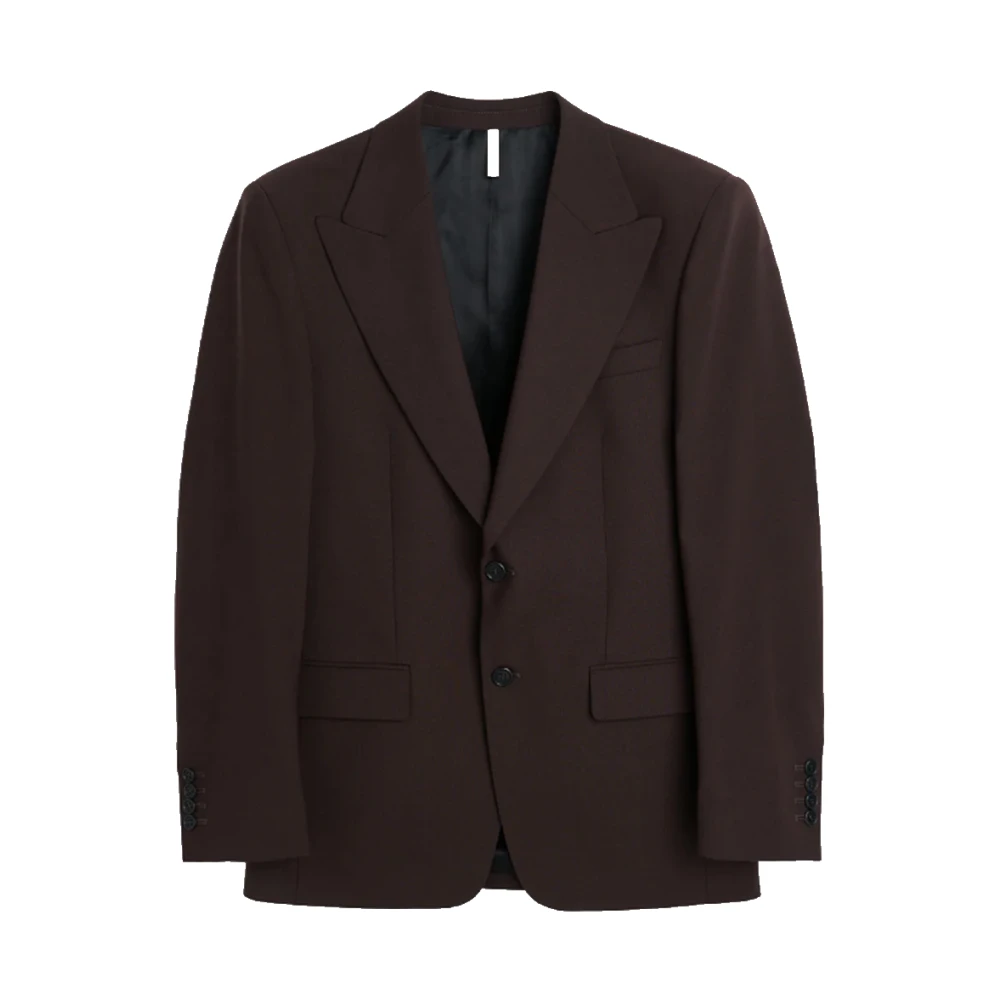 Sunflower Lichte Wol Single-Breasted Blazer (Bruin) Brown Heren