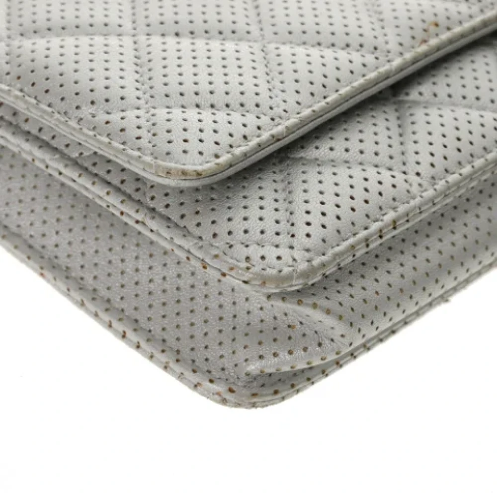 Chanel Vintage Pre-owned Leather chanel-bags Gray Dames