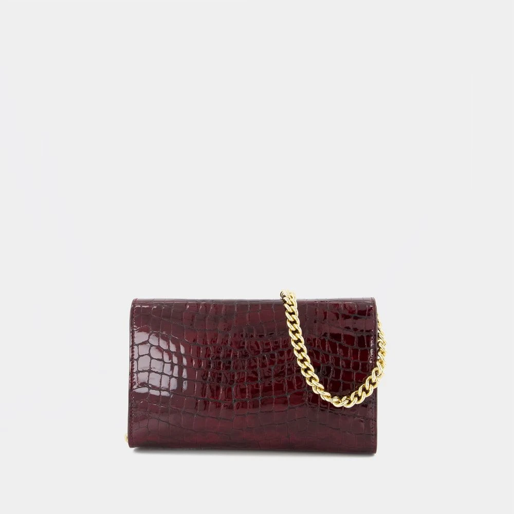 Anine Bing Burgundy Leren Kleine Clutch Schoudertas Red Dames