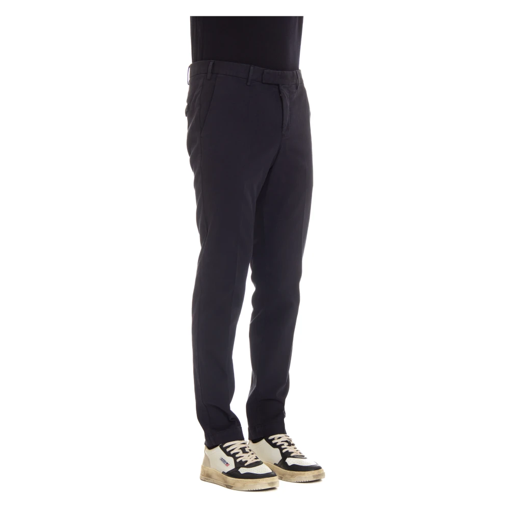 PT Torino Blauwe Diagonale Maatwerk Broek Blue Heren