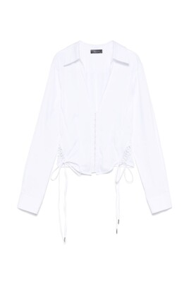 white-lace-up-v-neck-blouse