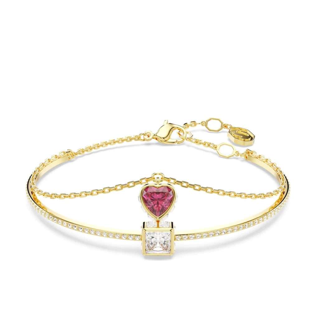 Swarovski Women's Bracelet Red Zirconia Gold Alloy Layer Chroma 5683835 - Female - Bracelets - Yellow - One Size - Accessories
