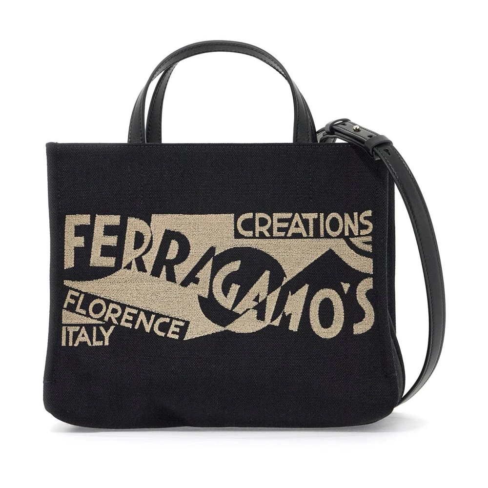 Salvatore Ferragamo Bedrukte Logo Schoudertas Multicolor Dames