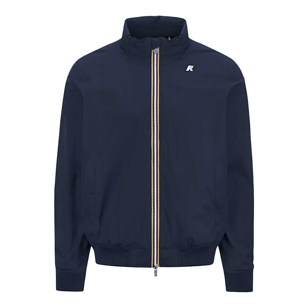 K-Way Homme Bleu Vestes, Taille: L Manteau Imperméable Stretch En Nylon