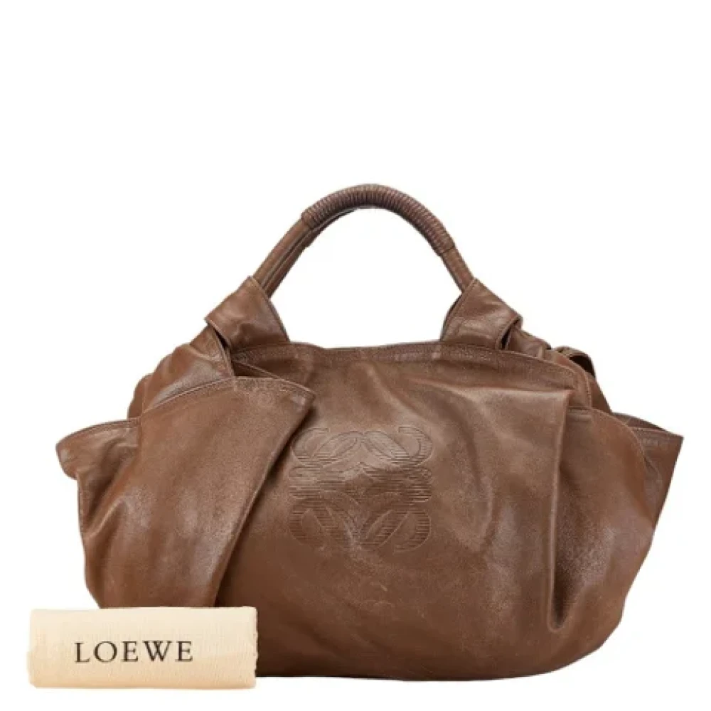 Loewe Pre-owned Leather handbags Brown Dames