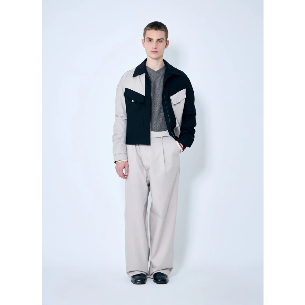 Kiko Kostadinov Fold-over Plain Weave Broek White Heren