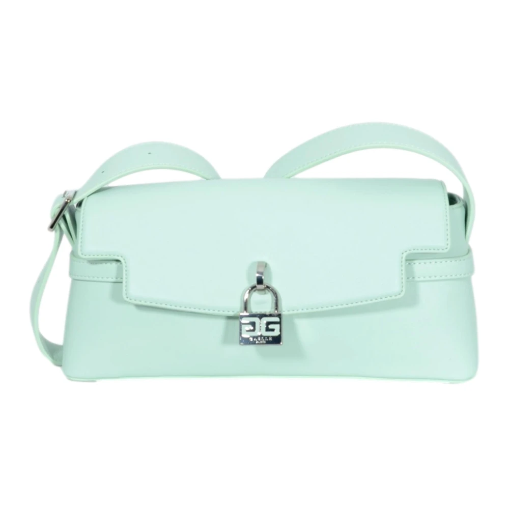 Gaëlle Paris Women's Green Mint Shoulder Bag With Logo Lock