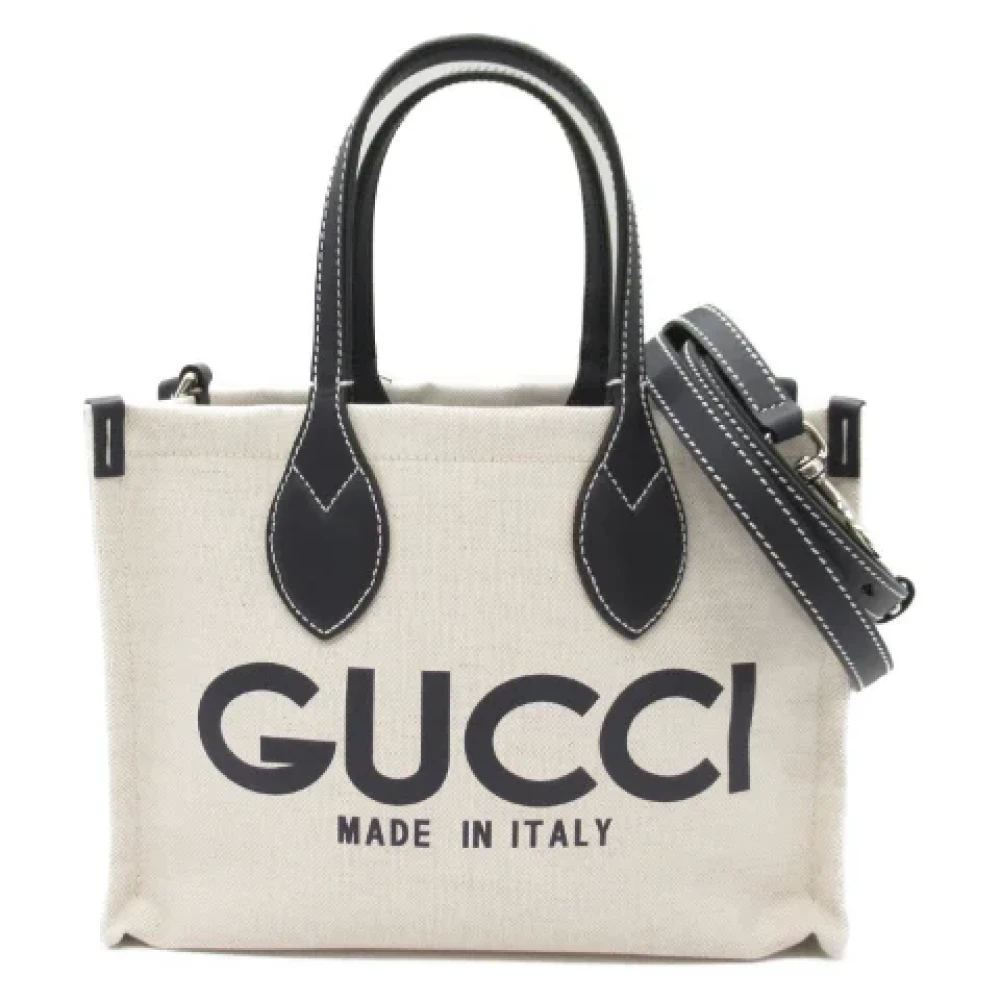 Gucci Vintage Pre-owned Canvas totes Beige Dames