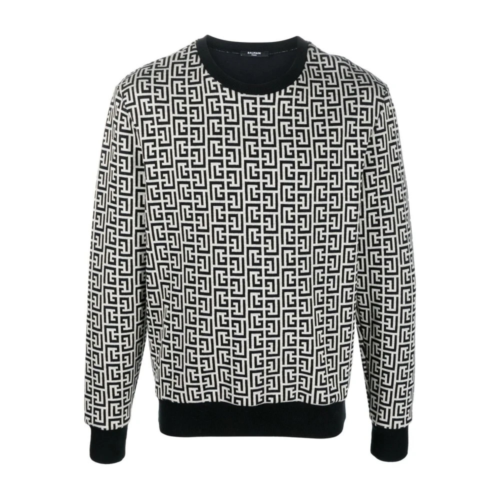 Balmain Stijlvolle Sweatshirt voor Casual Dragen Black Heren