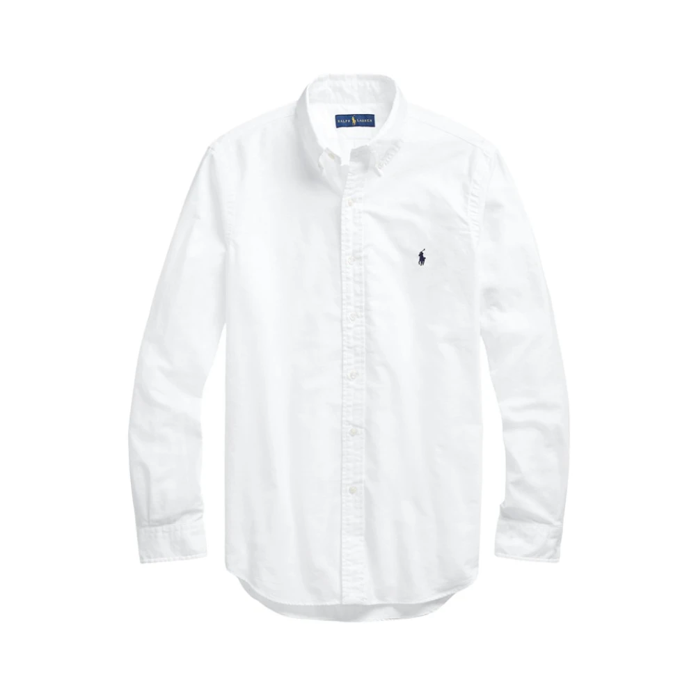 Ralph Lauren Sportieve Lange Mouw Polo Shirt White Heren