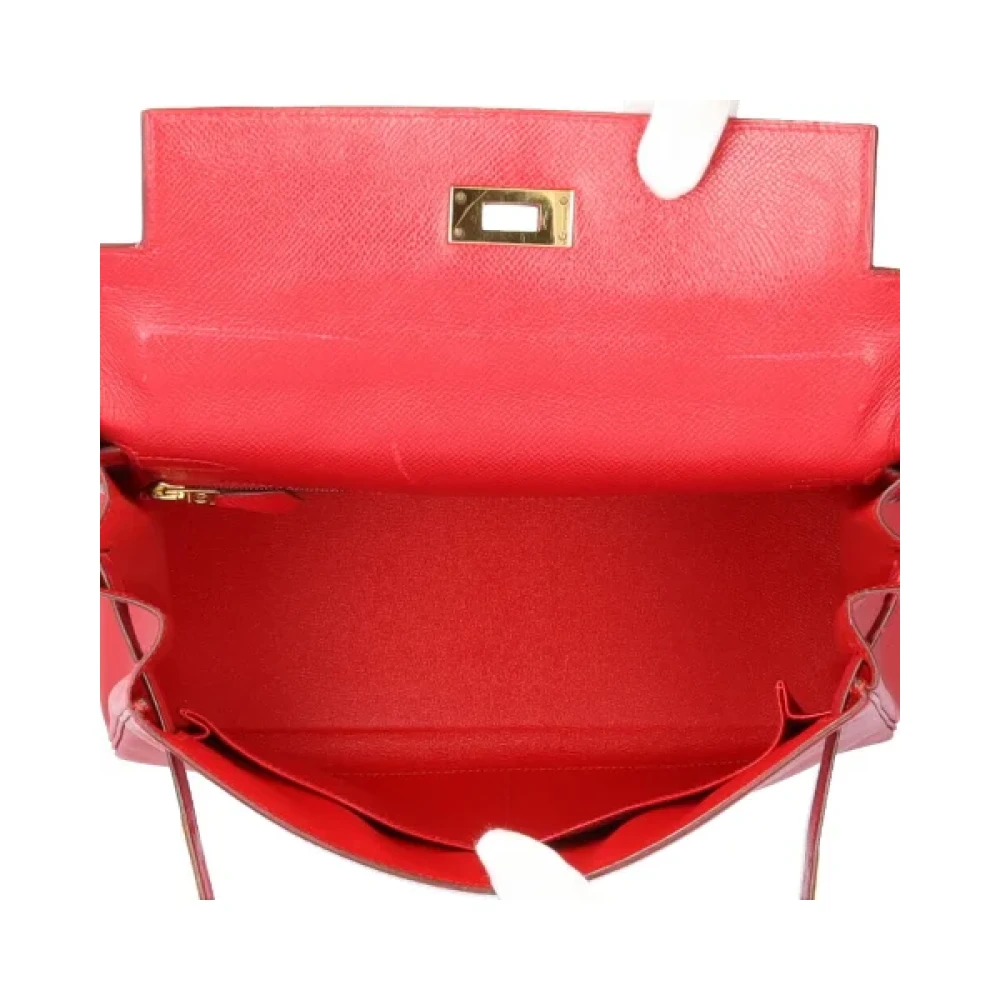 Hermès Vintage Pre-owned Leather handbags Red Dames