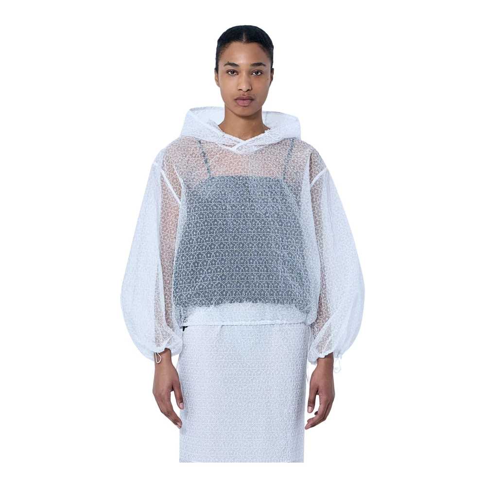 Cecilie Bahnsen Women's White Shila Hoodie Windflower Top - Hoodies - S - Sweatshirts & Hoodies