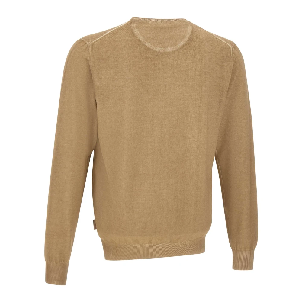 BOB Heren Katoenen Trui Walnoot Kleur Brown Heren