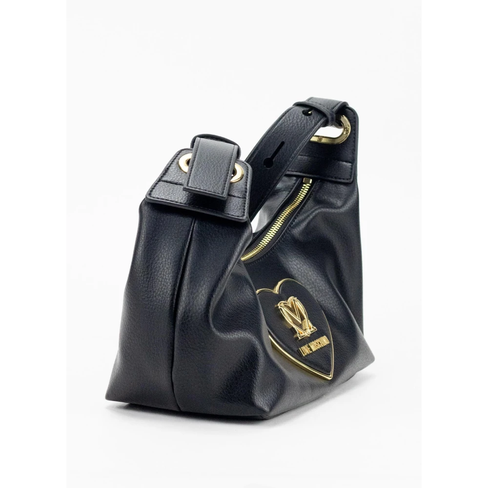 Love Moschino Logo Back Crossbody Tas Black Dames