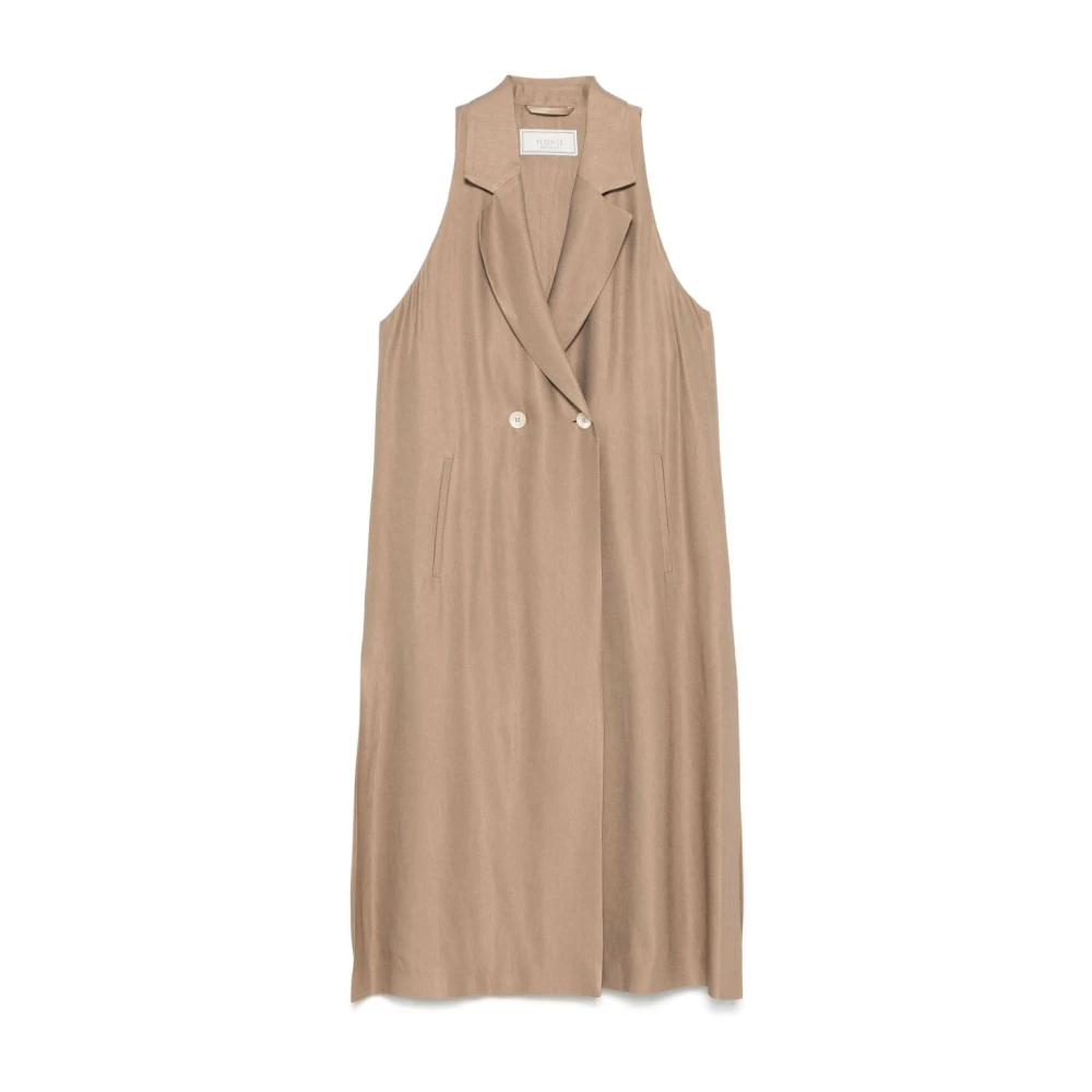 PESERICO Bruine Jas voor Stijlvolle Look Brown Dames