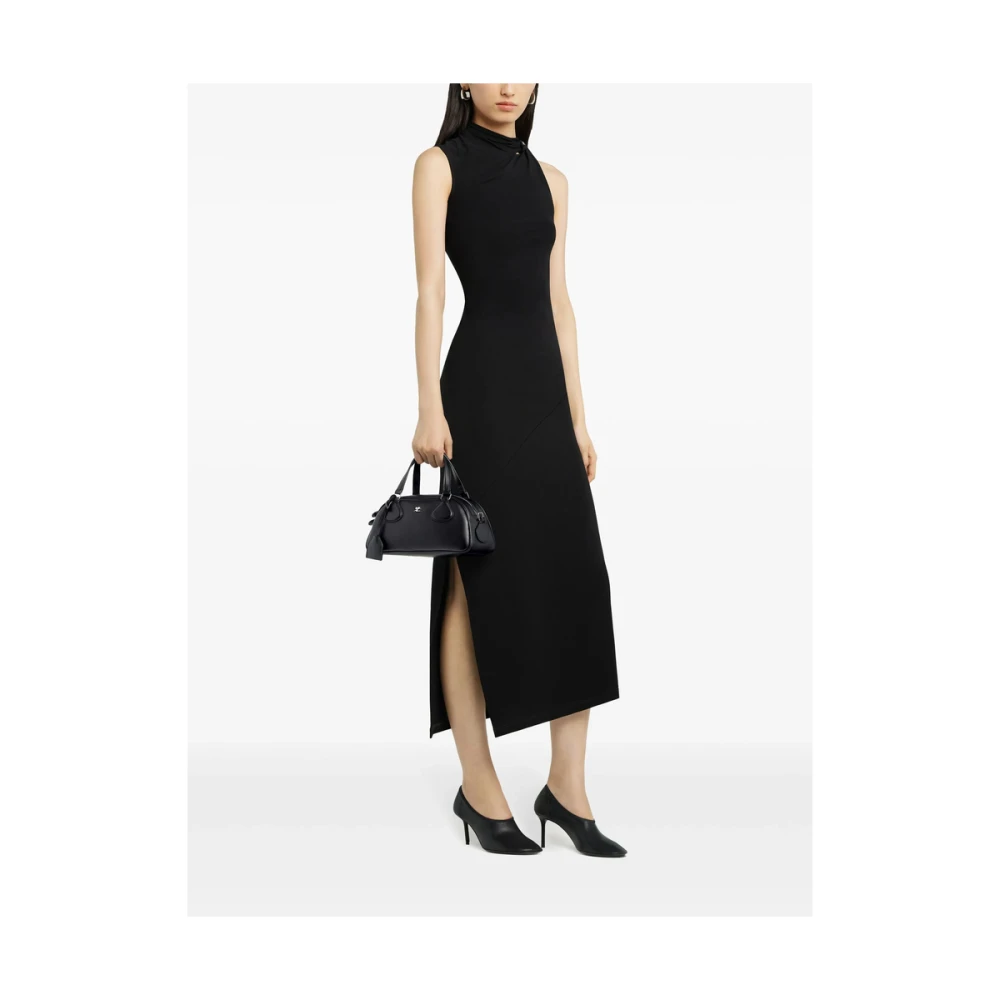 Courrèges Zwarte Tweewegrits Handtas Black Dames