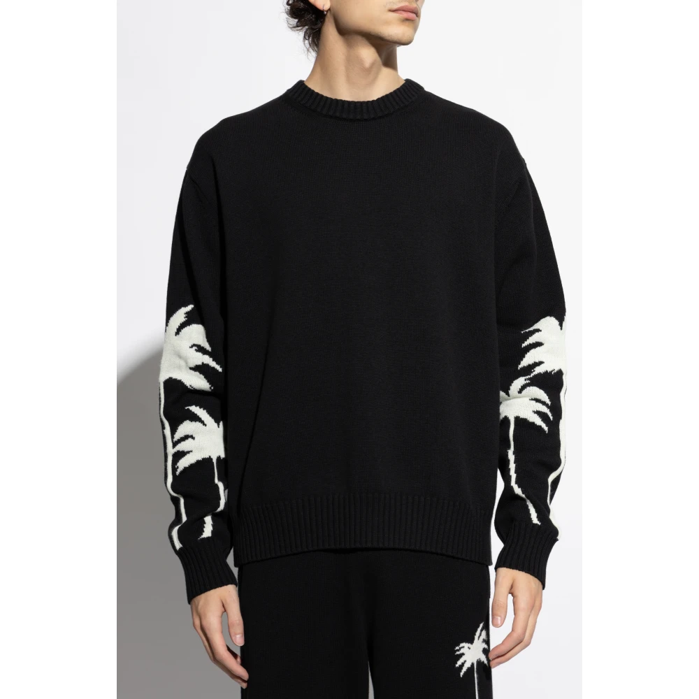 Palm Angels Trui met ronde halslijn Black Heren